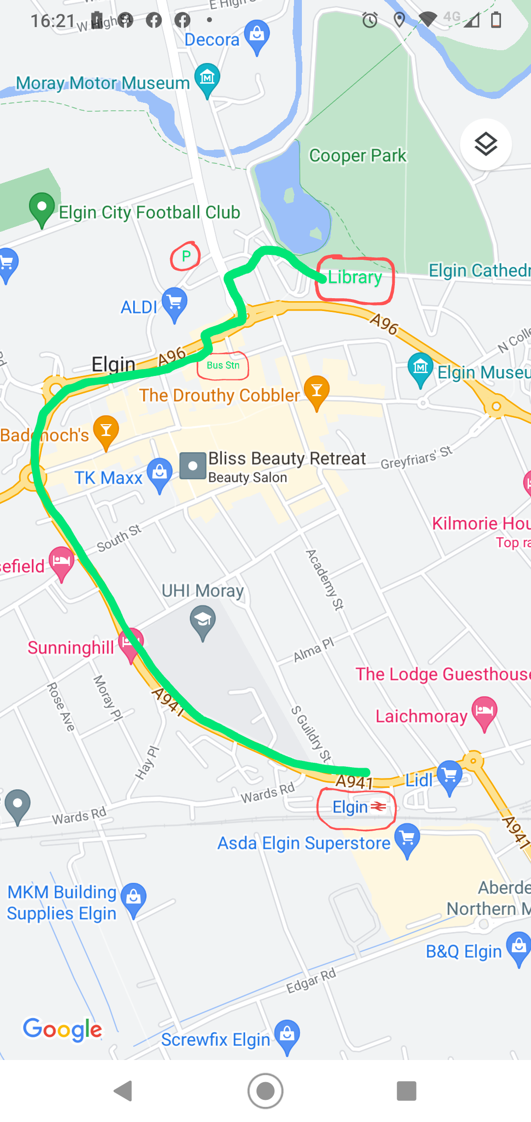 Parking and Public Transport Routes to Event Centre (Library)